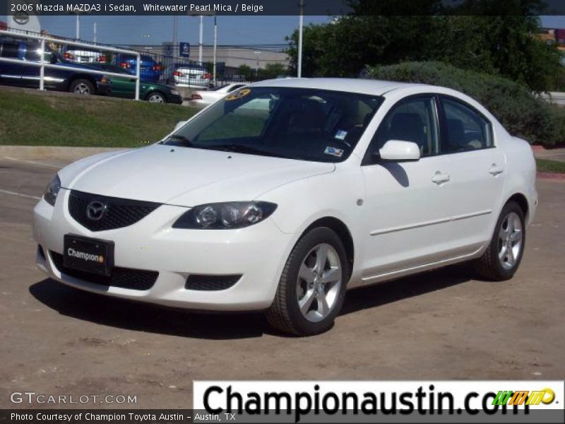 Whitewater Pearl Mica / Beige 2006 Mazda MAZDA3 i Sedan