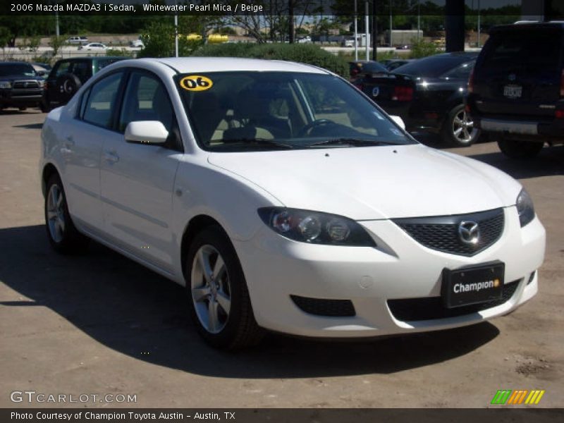 Whitewater Pearl Mica / Beige 2006 Mazda MAZDA3 i Sedan