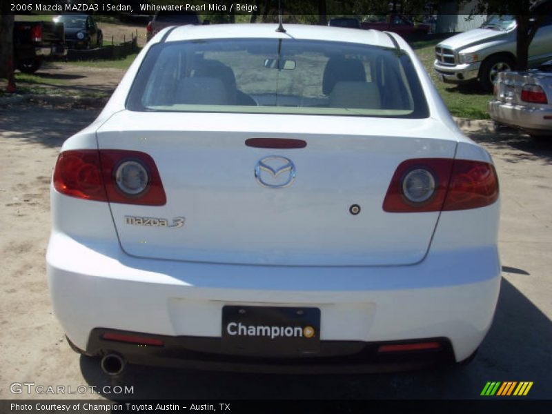 Whitewater Pearl Mica / Beige 2006 Mazda MAZDA3 i Sedan