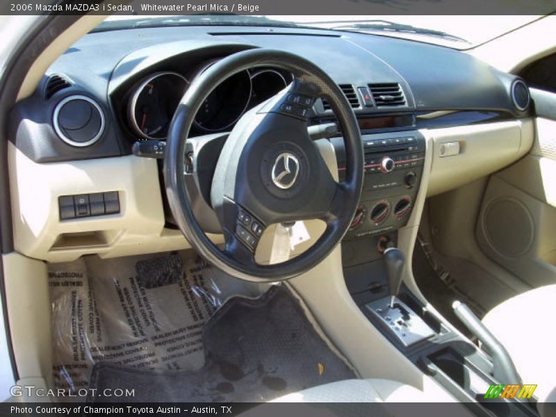 Whitewater Pearl Mica / Beige 2006 Mazda MAZDA3 i Sedan