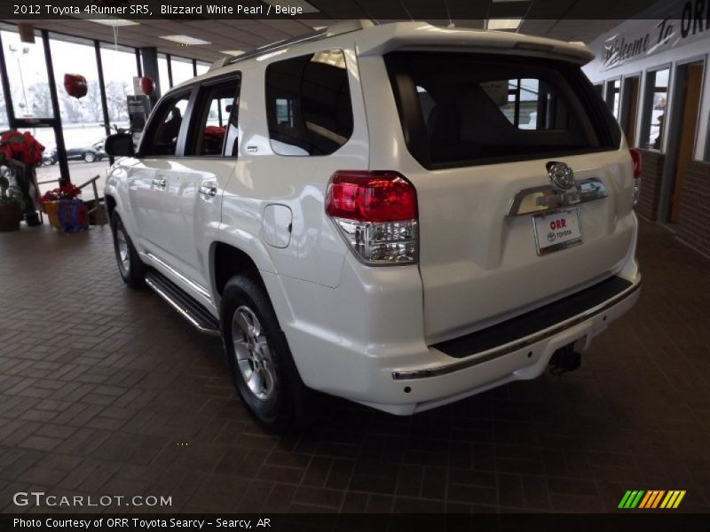 Blizzard White Pearl / Beige 2012 Toyota 4Runner SR5