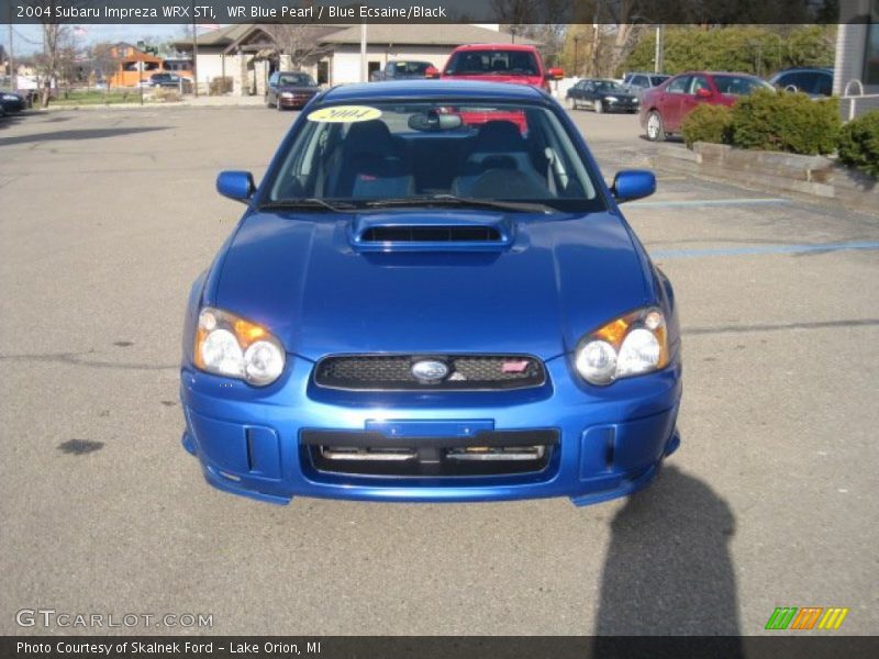 WR Blue Pearl / Blue Ecsaine/Black 2004 Subaru Impreza WRX STi
