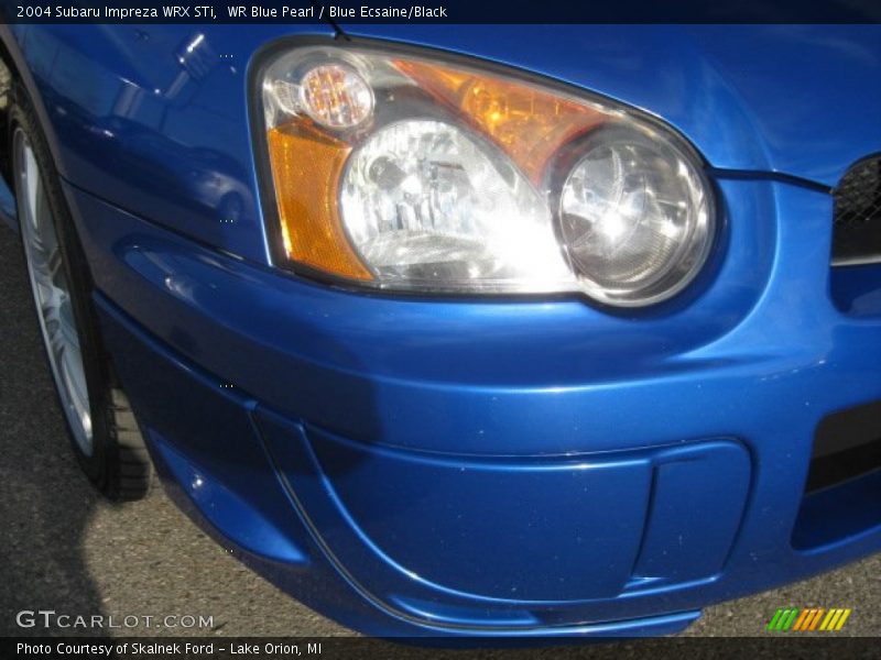 WR Blue Pearl / Blue Ecsaine/Black 2004 Subaru Impreza WRX STi