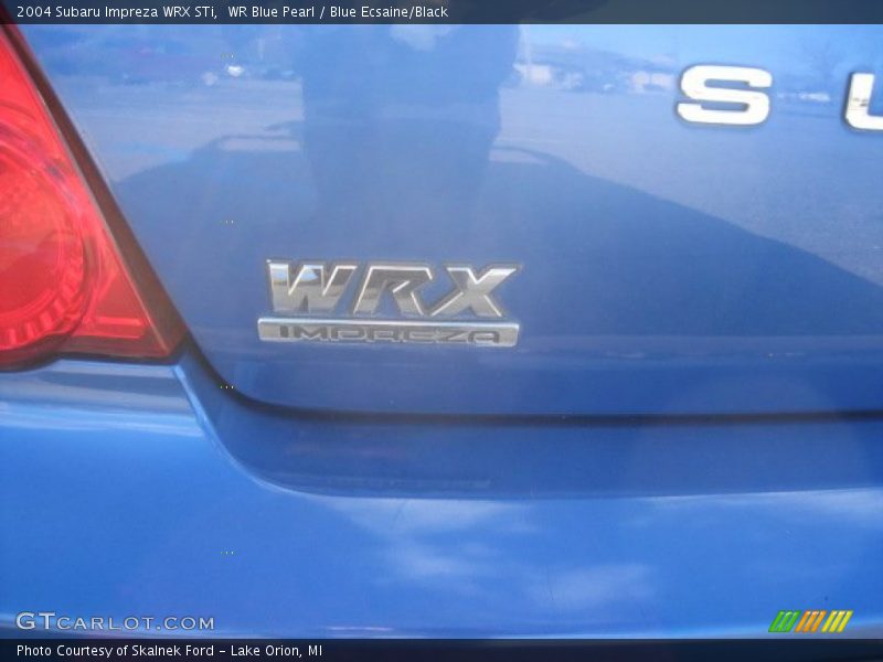 WR Blue Pearl / Blue Ecsaine/Black 2004 Subaru Impreza WRX STi