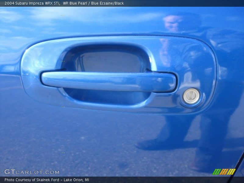 WR Blue Pearl / Blue Ecsaine/Black 2004 Subaru Impreza WRX STi