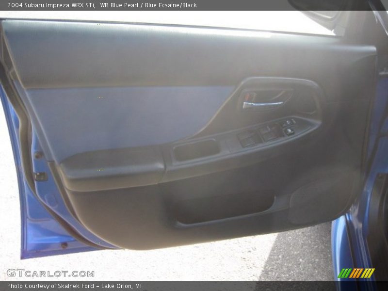 WR Blue Pearl / Blue Ecsaine/Black 2004 Subaru Impreza WRX STi