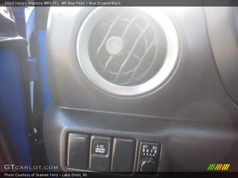 WR Blue Pearl / Blue Ecsaine/Black 2004 Subaru Impreza WRX STi