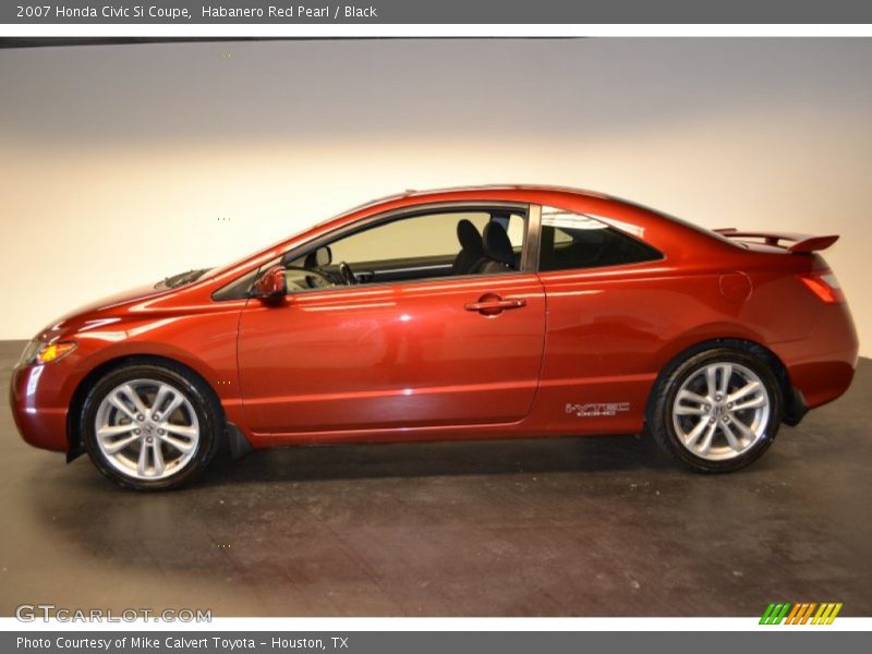Habanero Red Pearl / Black 2007 Honda Civic Si Coupe