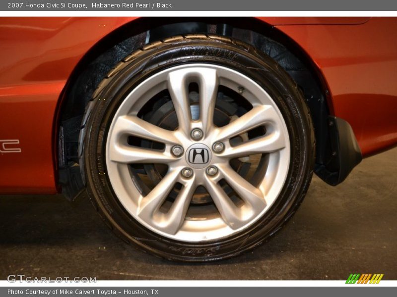 Habanero Red Pearl / Black 2007 Honda Civic Si Coupe