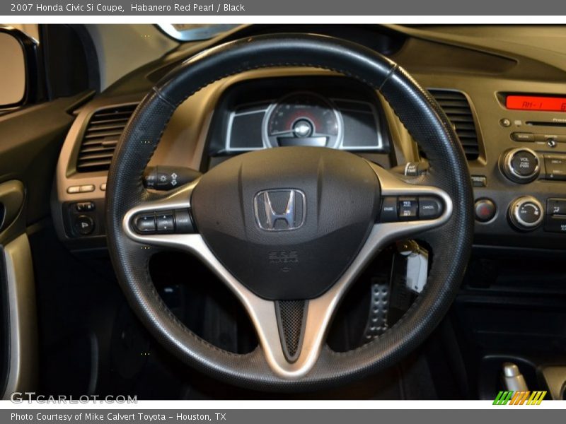 Habanero Red Pearl / Black 2007 Honda Civic Si Coupe