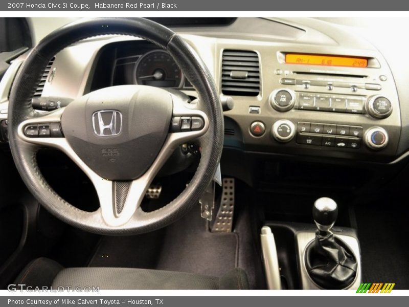 Habanero Red Pearl / Black 2007 Honda Civic Si Coupe