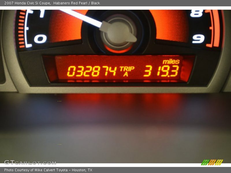 Habanero Red Pearl / Black 2007 Honda Civic Si Coupe