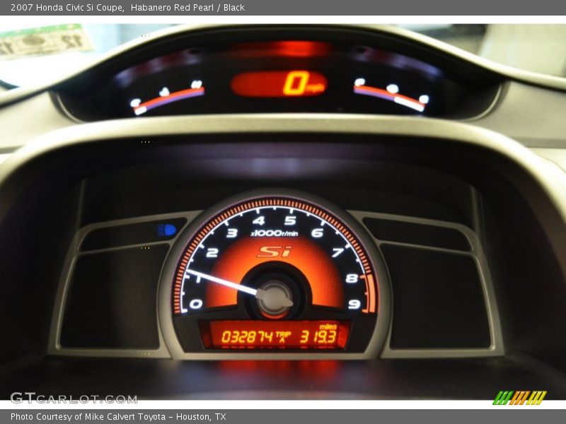 Habanero Red Pearl / Black 2007 Honda Civic Si Coupe