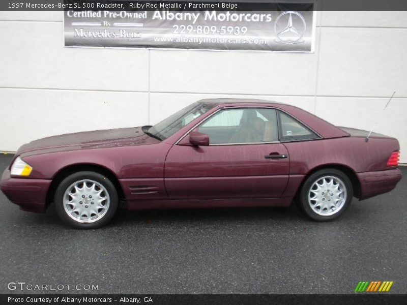 Ruby Red Metallic / Parchment Beige 1997 Mercedes-Benz SL 500 Roadster