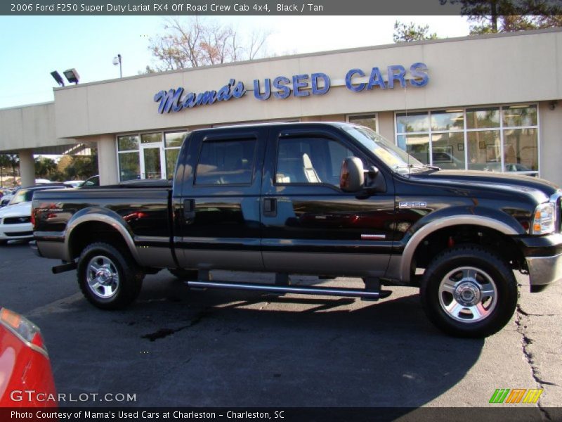 Black / Tan 2006 Ford F250 Super Duty Lariat FX4 Off Road Crew Cab 4x4