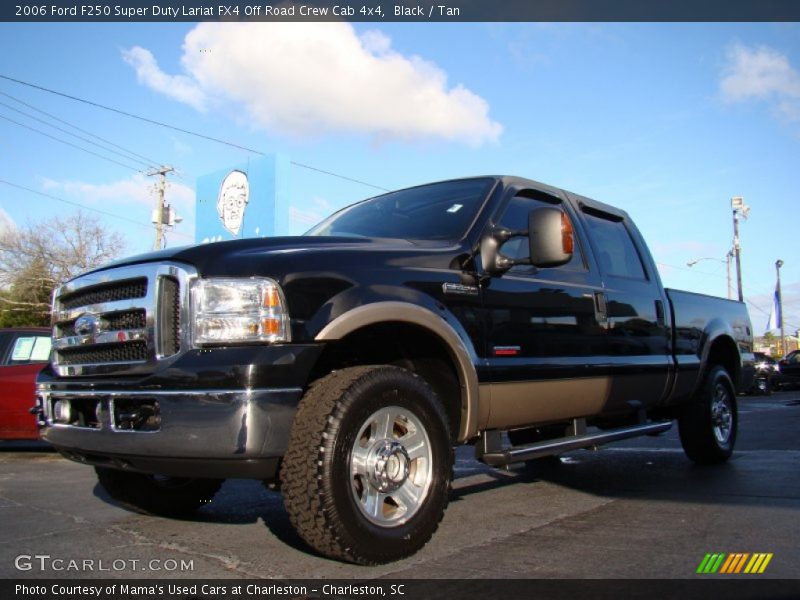 Black / Tan 2006 Ford F250 Super Duty Lariat FX4 Off Road Crew Cab 4x4