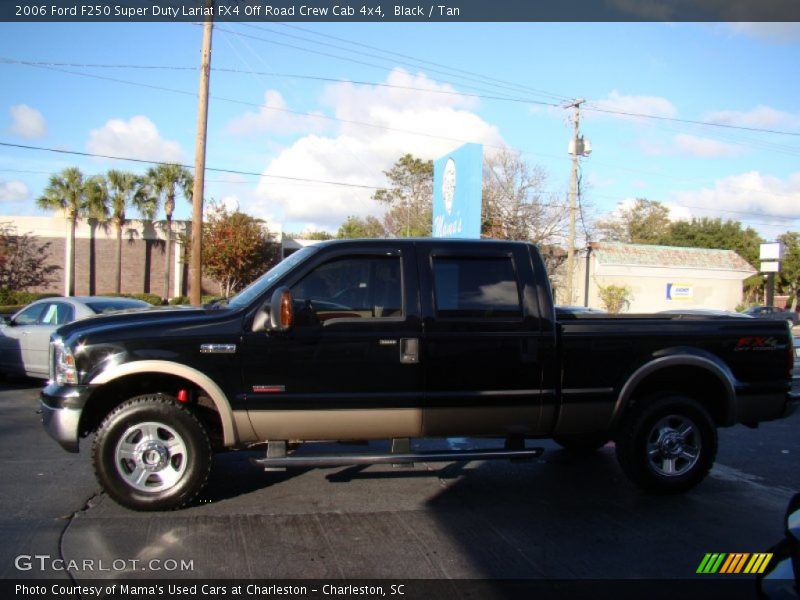 Black / Tan 2006 Ford F250 Super Duty Lariat FX4 Off Road Crew Cab 4x4