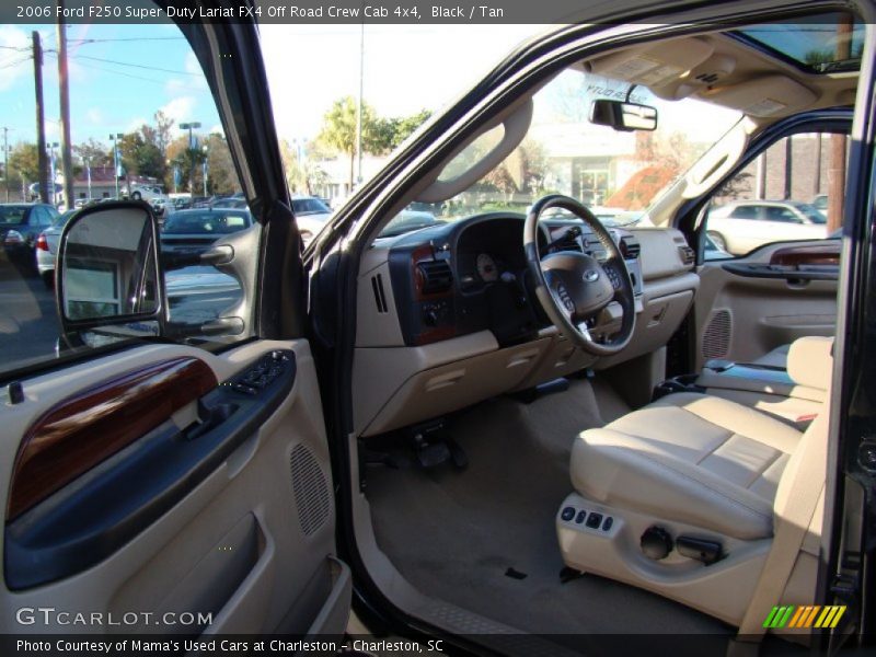 Black / Tan 2006 Ford F250 Super Duty Lariat FX4 Off Road Crew Cab 4x4