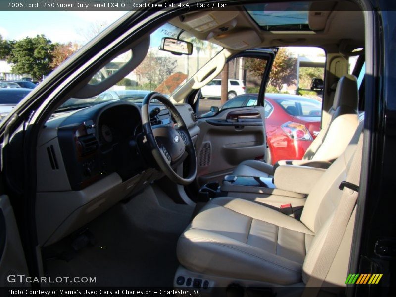 Black / Tan 2006 Ford F250 Super Duty Lariat FX4 Off Road Crew Cab 4x4