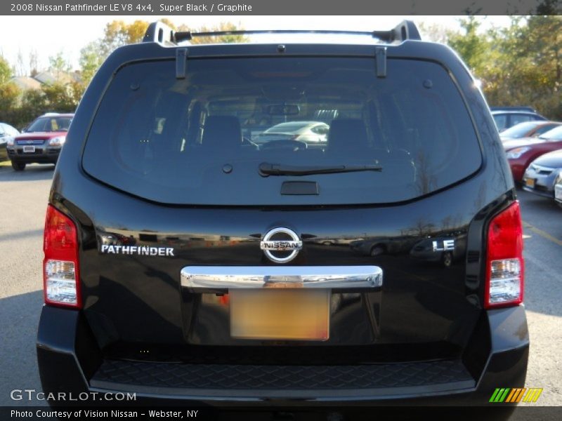 Super Black / Graphite 2008 Nissan Pathfinder LE V8 4x4