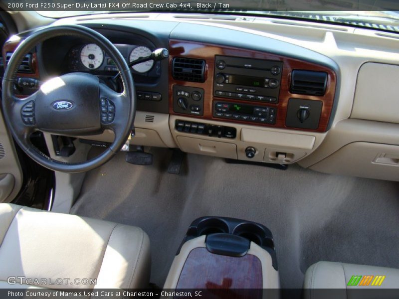 Black / Tan 2006 Ford F250 Super Duty Lariat FX4 Off Road Crew Cab 4x4