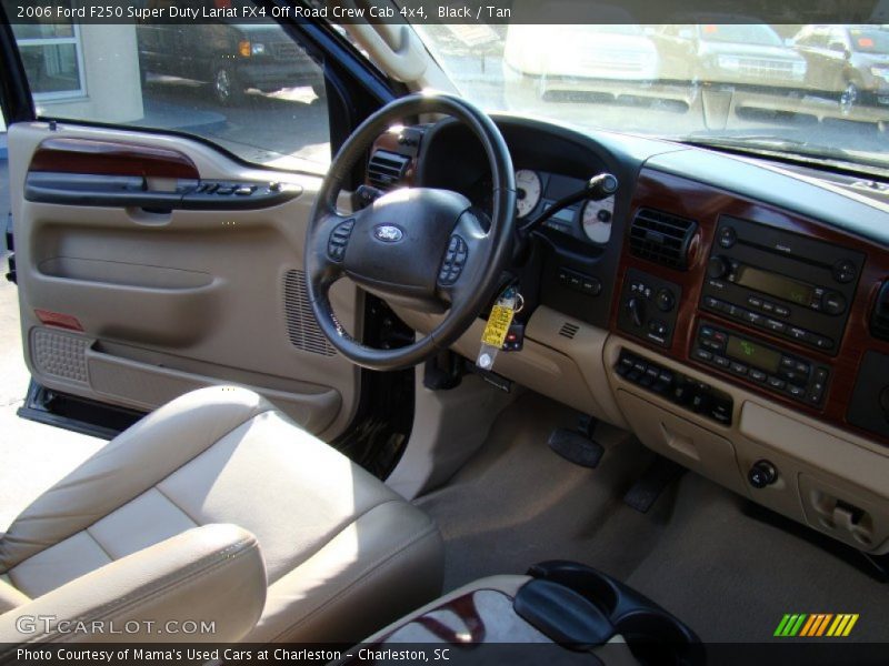 Black / Tan 2006 Ford F250 Super Duty Lariat FX4 Off Road Crew Cab 4x4