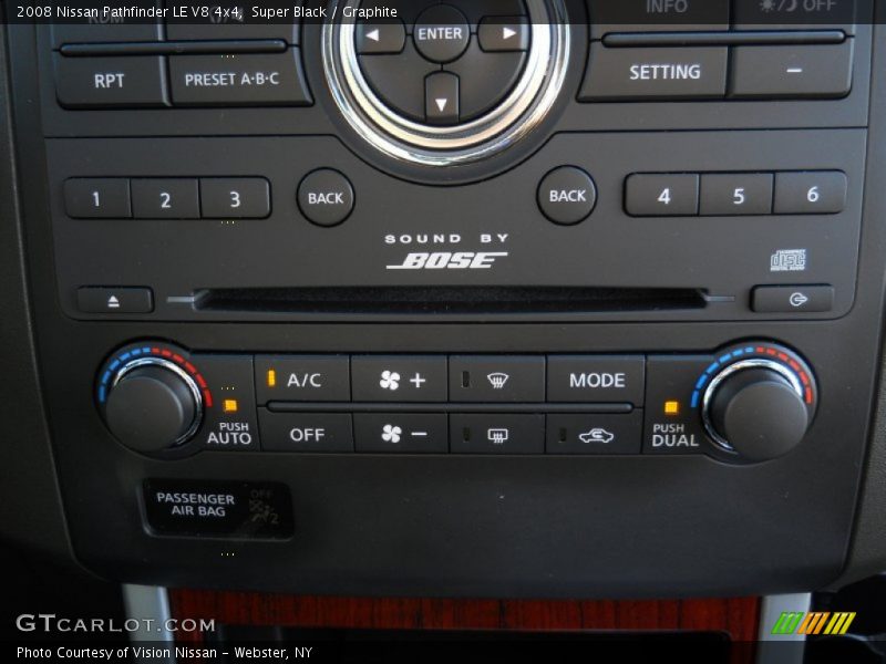 Super Black / Graphite 2008 Nissan Pathfinder LE V8 4x4