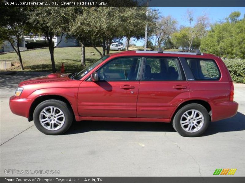 Cayenne Red Pearl / Gray 2004 Subaru Forester 2.5 XT