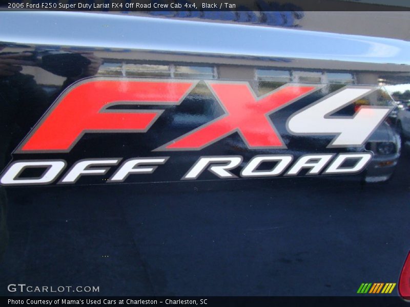 Black / Tan 2006 Ford F250 Super Duty Lariat FX4 Off Road Crew Cab 4x4