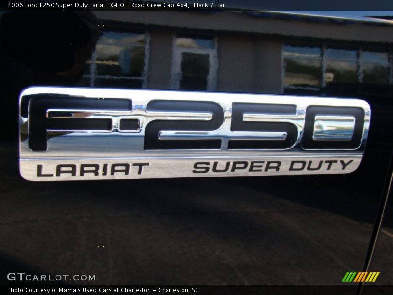 Black / Tan 2006 Ford F250 Super Duty Lariat FX4 Off Road Crew Cab 4x4