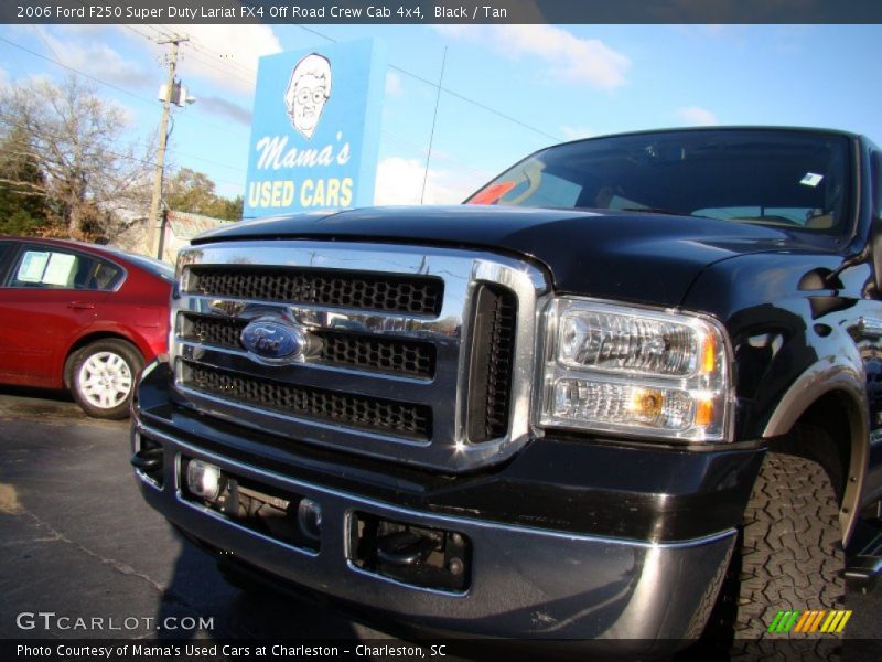 Black / Tan 2006 Ford F250 Super Duty Lariat FX4 Off Road Crew Cab 4x4