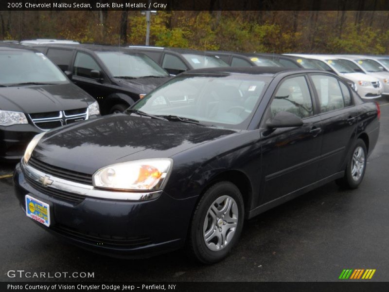 Dark Blue Metallic / Gray 2005 Chevrolet Malibu Sedan