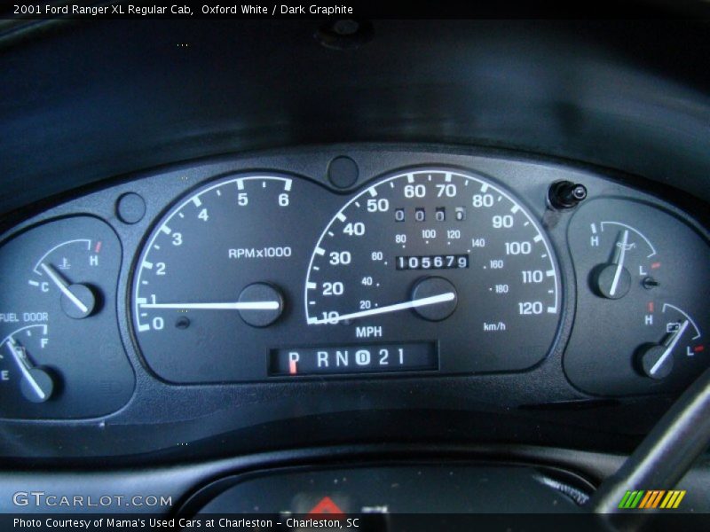 Oxford White / Dark Graphite 2001 Ford Ranger XL Regular Cab