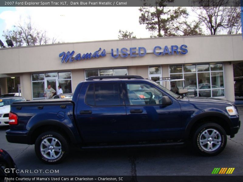 Dark Blue Pearl Metallic / Camel 2007 Ford Explorer Sport Trac XLT