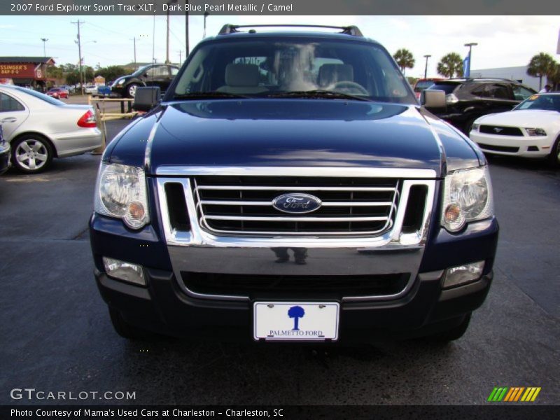 Dark Blue Pearl Metallic / Camel 2007 Ford Explorer Sport Trac XLT