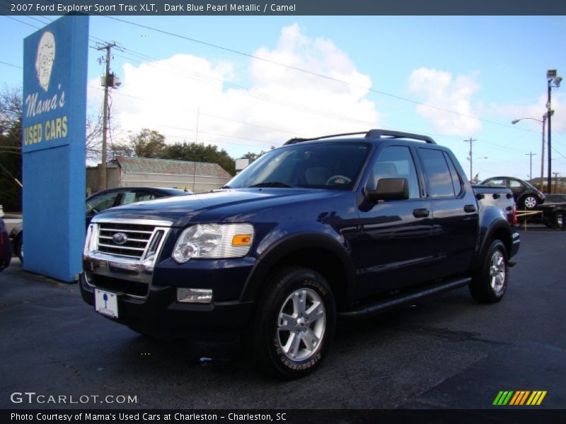 Dark Blue Pearl Metallic / Camel 2007 Ford Explorer Sport Trac XLT