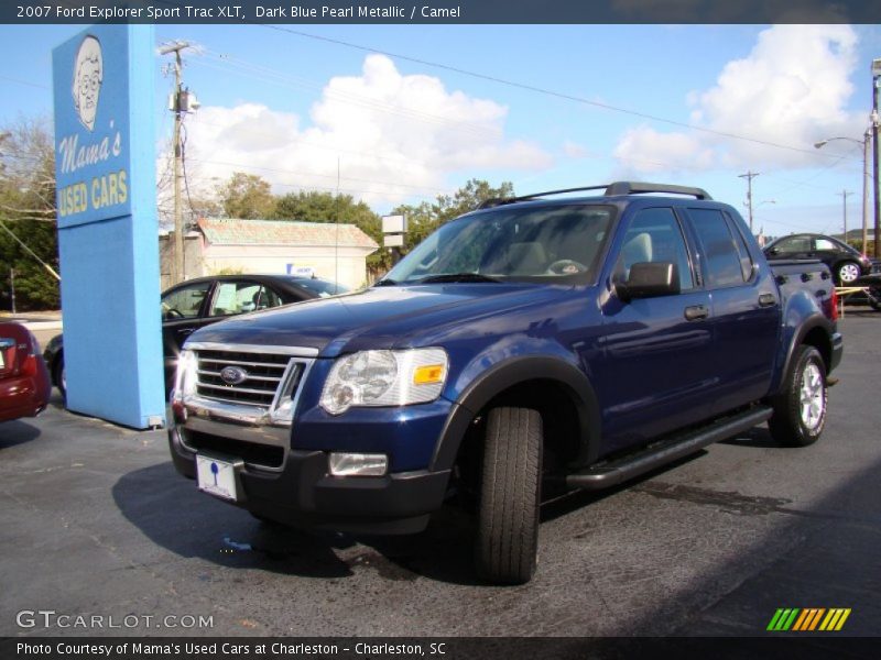 Dark Blue Pearl Metallic / Camel 2007 Ford Explorer Sport Trac XLT