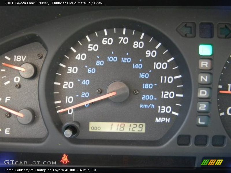Thunder Cloud Metallic / Gray 2001 Toyota Land Cruiser