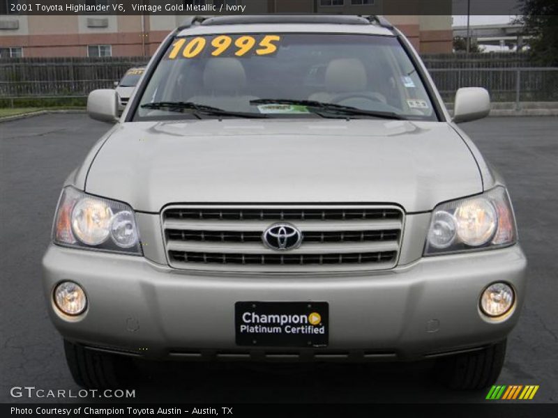 Vintage Gold Metallic / Ivory 2001 Toyota Highlander V6