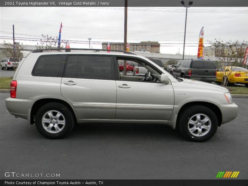Vintage Gold Metallic / Ivory 2001 Toyota Highlander V6