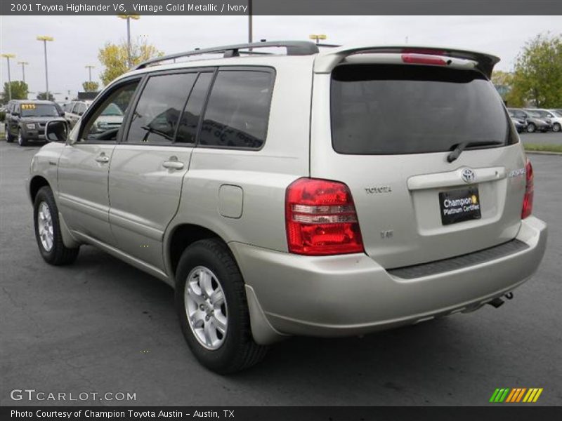 Vintage Gold Metallic / Ivory 2001 Toyota Highlander V6