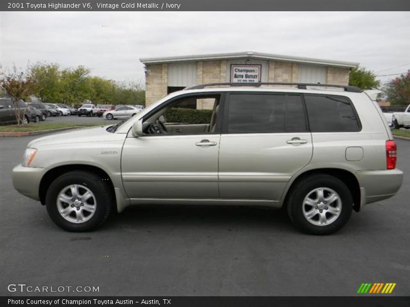 Vintage Gold Metallic / Ivory 2001 Toyota Highlander V6