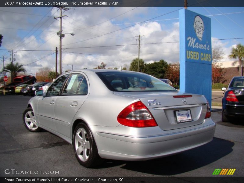 Iridium Silver Metallic / Ash 2007 Mercedes-Benz E 550 Sedan