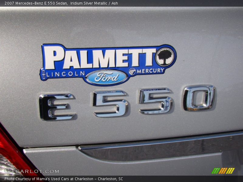 Iridium Silver Metallic / Ash 2007 Mercedes-Benz E 550 Sedan