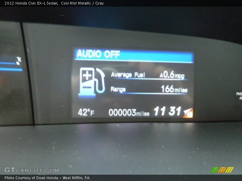 Cool Mist Metallic / Gray 2012 Honda Civic EX-L Sedan