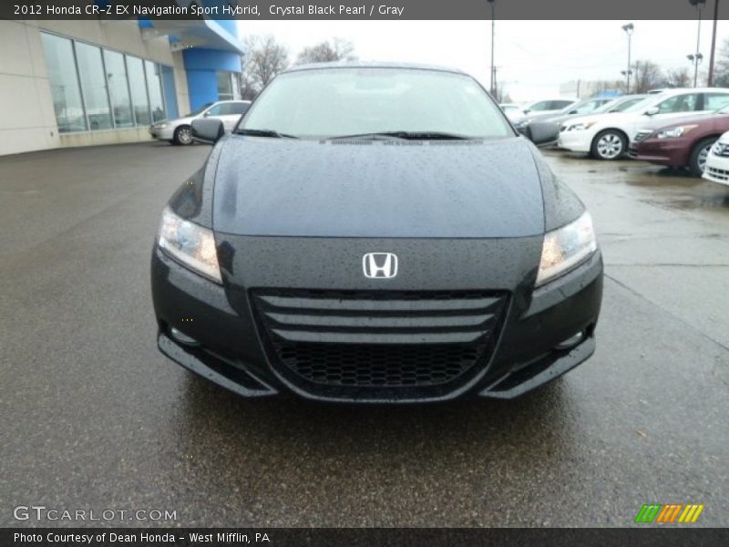 Crystal Black Pearl / Gray 2012 Honda CR-Z EX Navigation Sport Hybrid