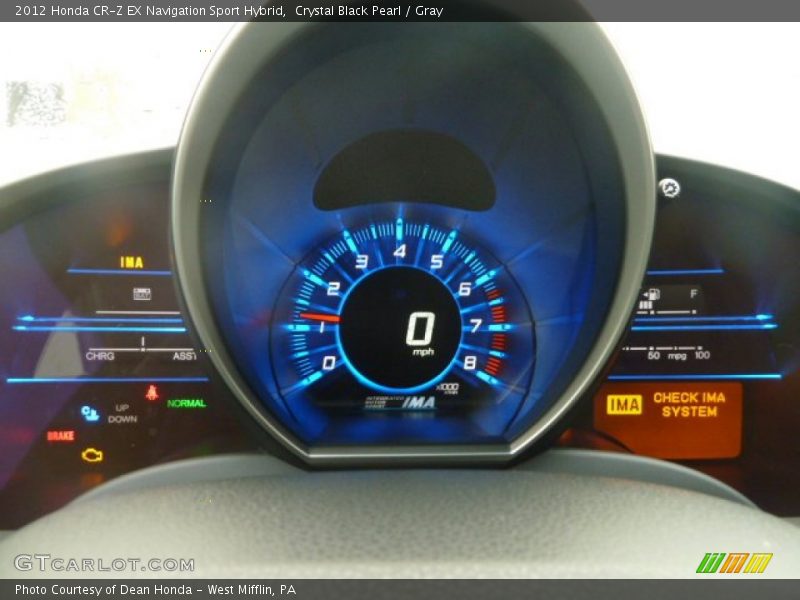 Crystal Black Pearl / Gray 2012 Honda CR-Z EX Navigation Sport Hybrid