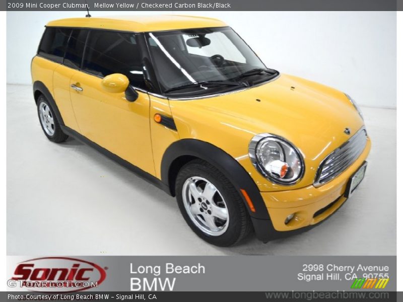 Mellow Yellow / Checkered Carbon Black/Black 2009 Mini Cooper Clubman