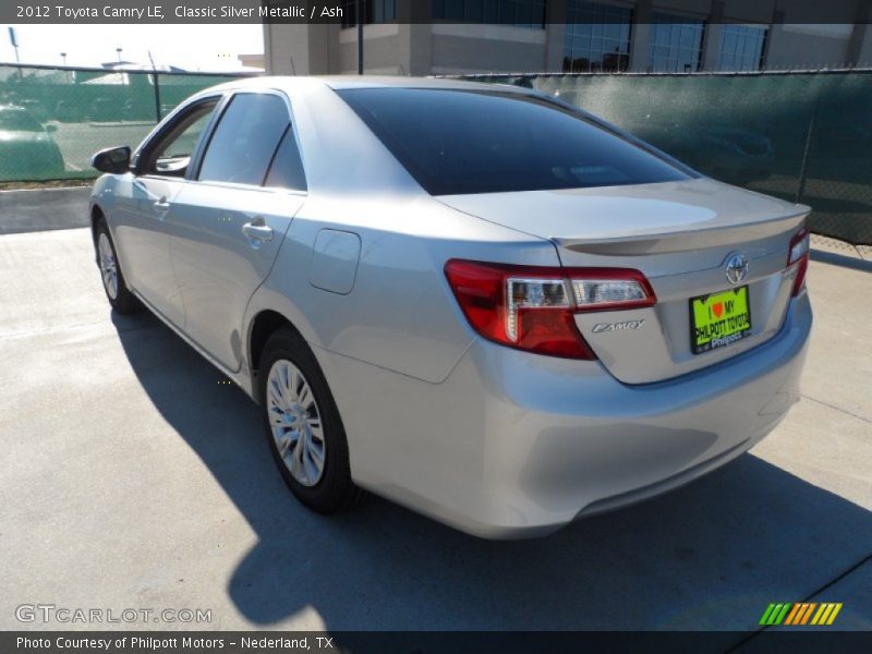 Classic Silver Metallic / Ash 2012 Toyota Camry LE