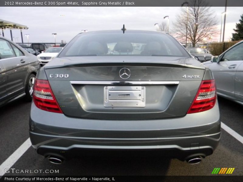 Sapphire Grey Metallic / Black 2012 Mercedes-Benz C 300 Sport 4Matic